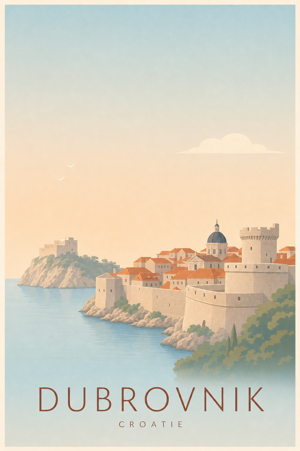 Affiche de Dubrovnik - Poster Calme