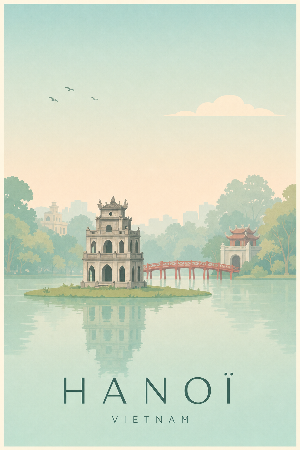 Affiche de Hanoï - Poster Calme
