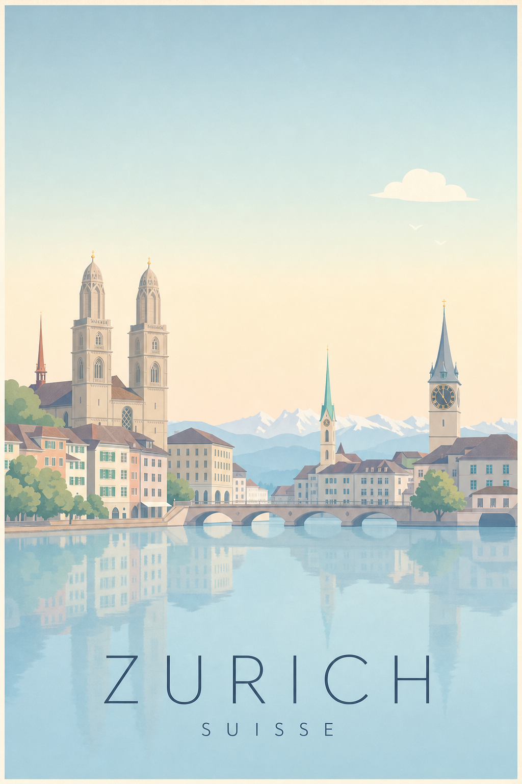 Affiche de Zurich - Poster Calme