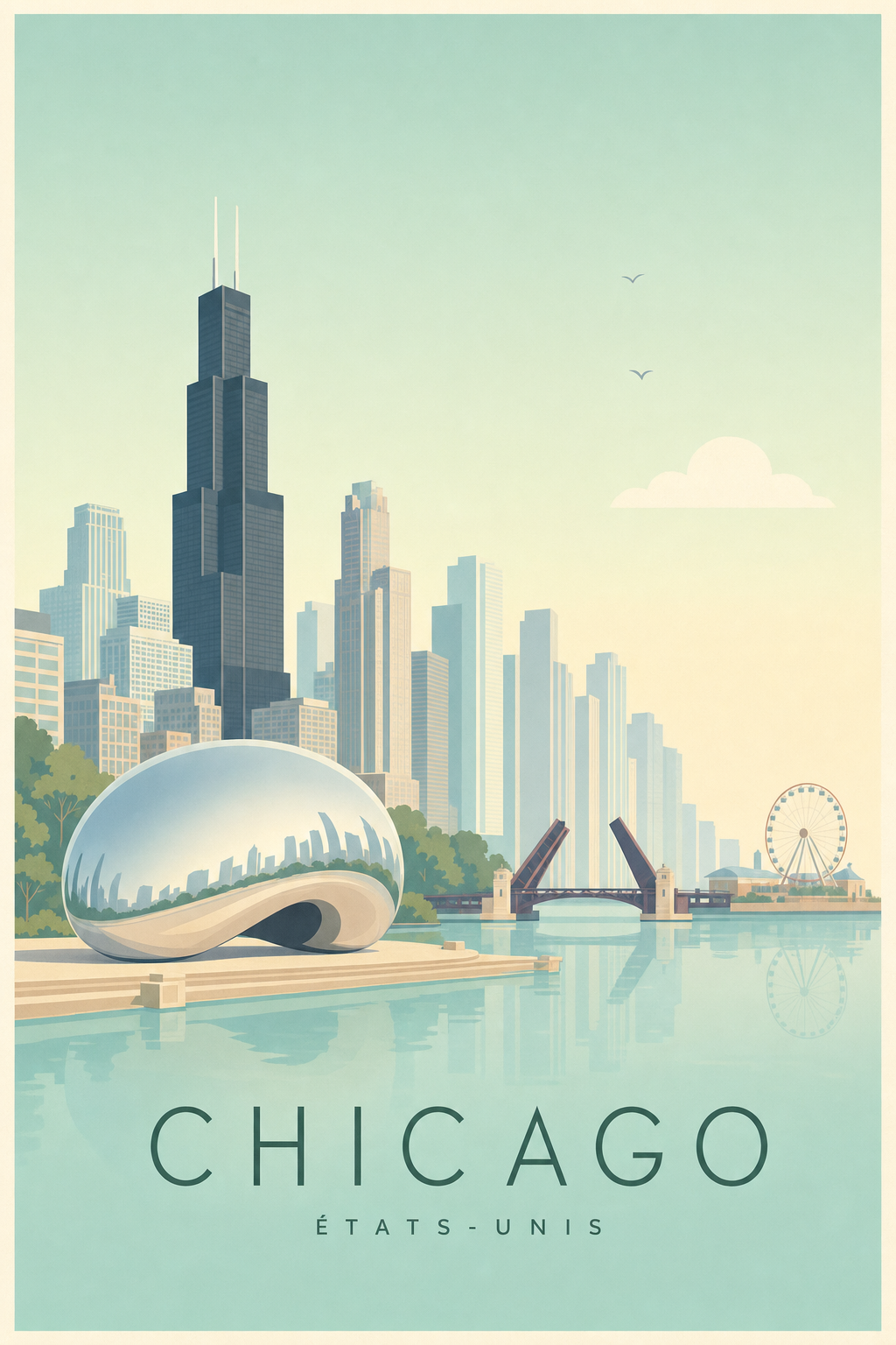 Affiche de Chicago - Poster Calme