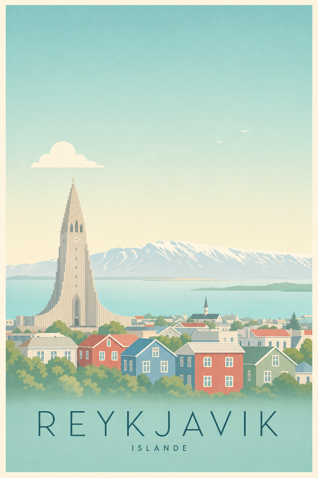 Affiche de Reykjavik - Poster Calme