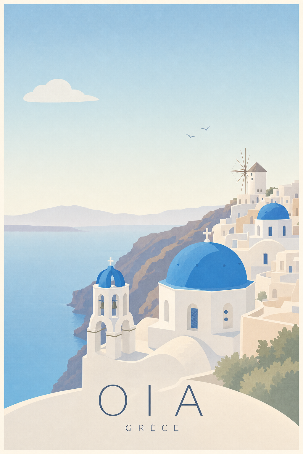 Affiche d'Oia - Poster Calme