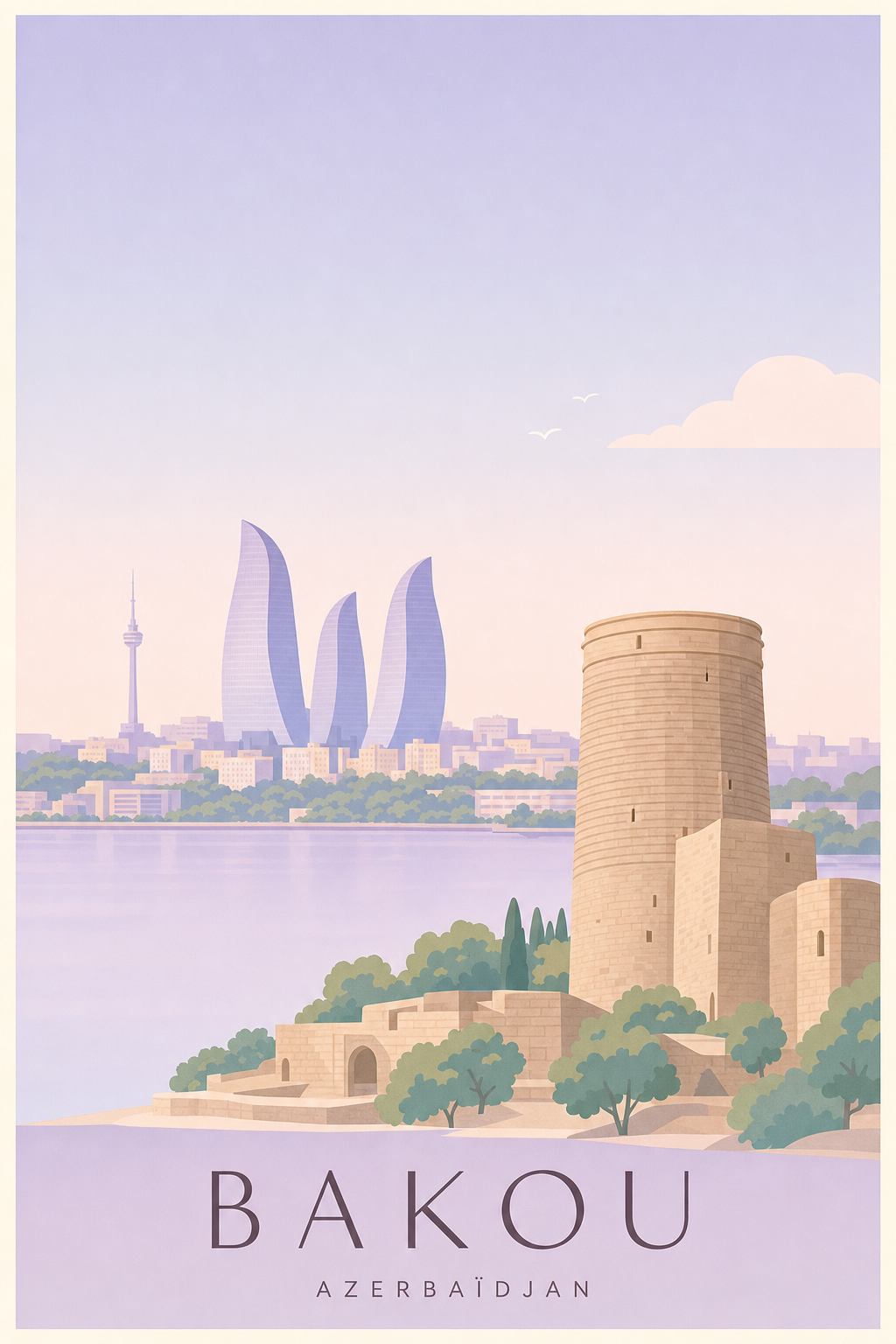 Affiche de Bakou - Poster Calme