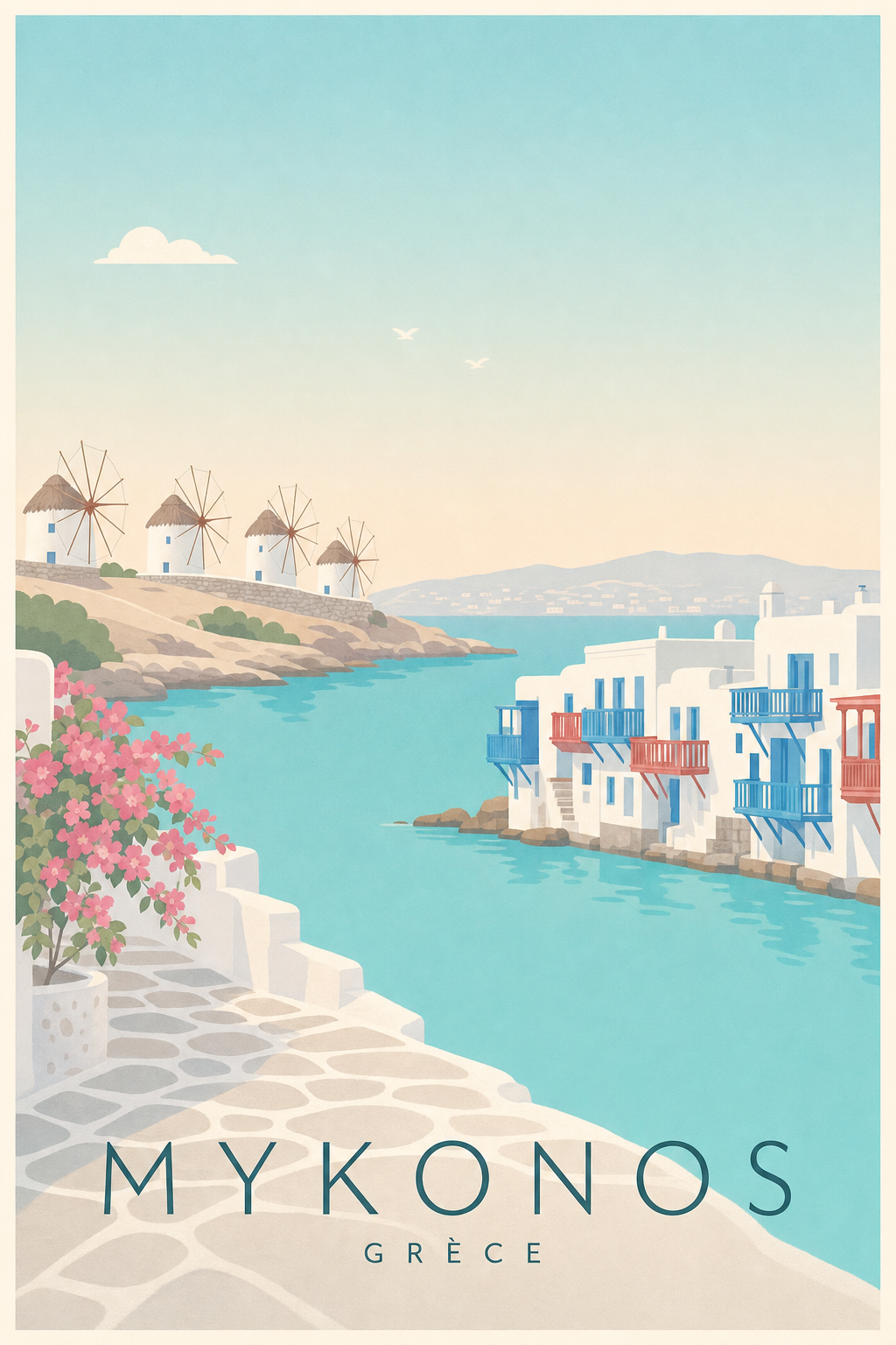 Affiche de Mykonos - Poster Calme