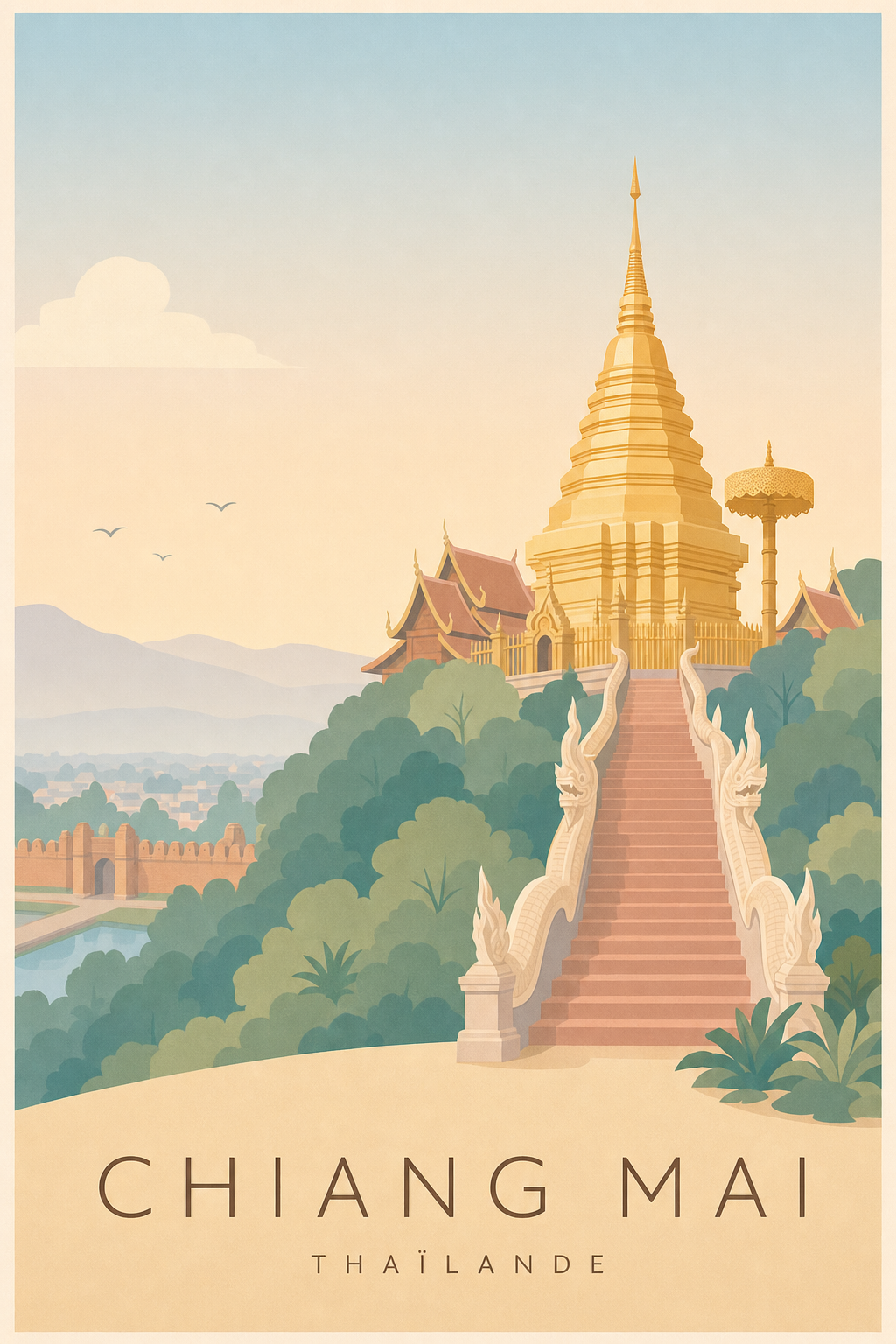 Affiche de Chiang Mai - Poster Calme