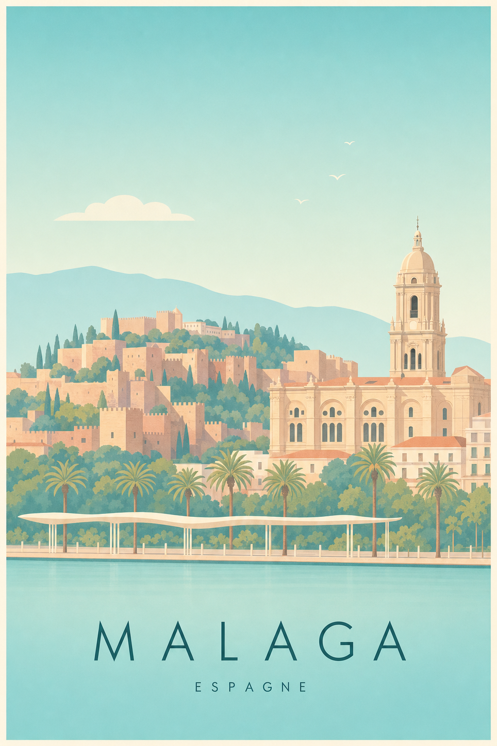 Affiche de Malaga - Poster Calme