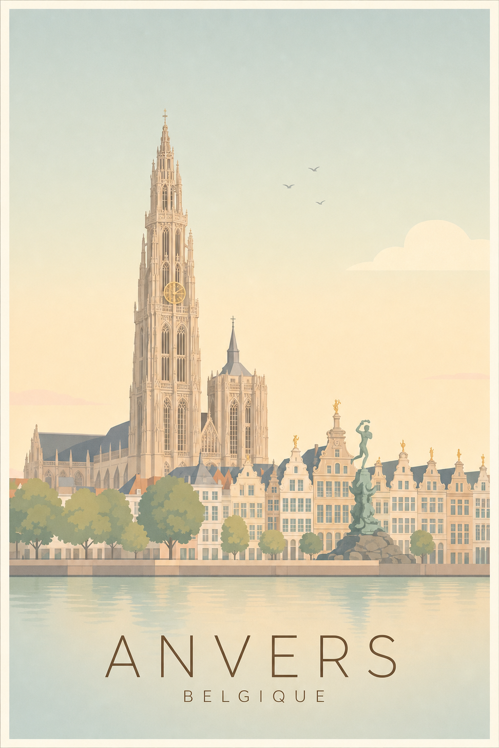 Affiche d'Anvers - Poster Calme