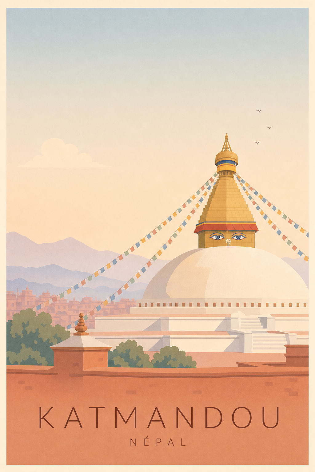 Affiche de Katmandou - Poster Calme