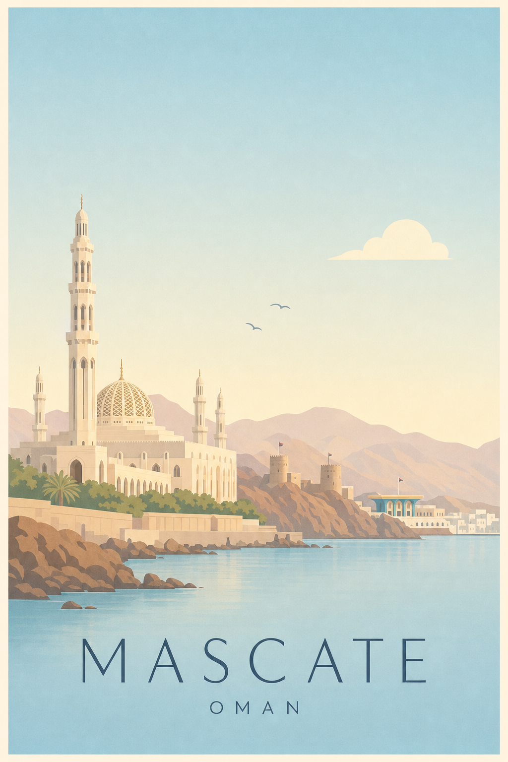 Affiche de Mascate - Poster Calme