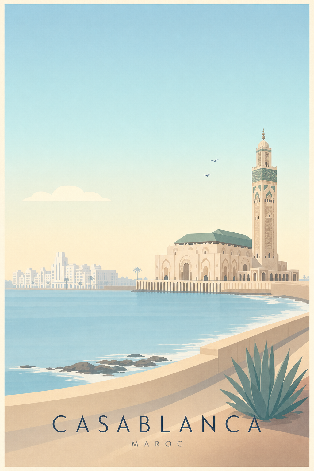 Affiche de Casablanca - Poster Calme