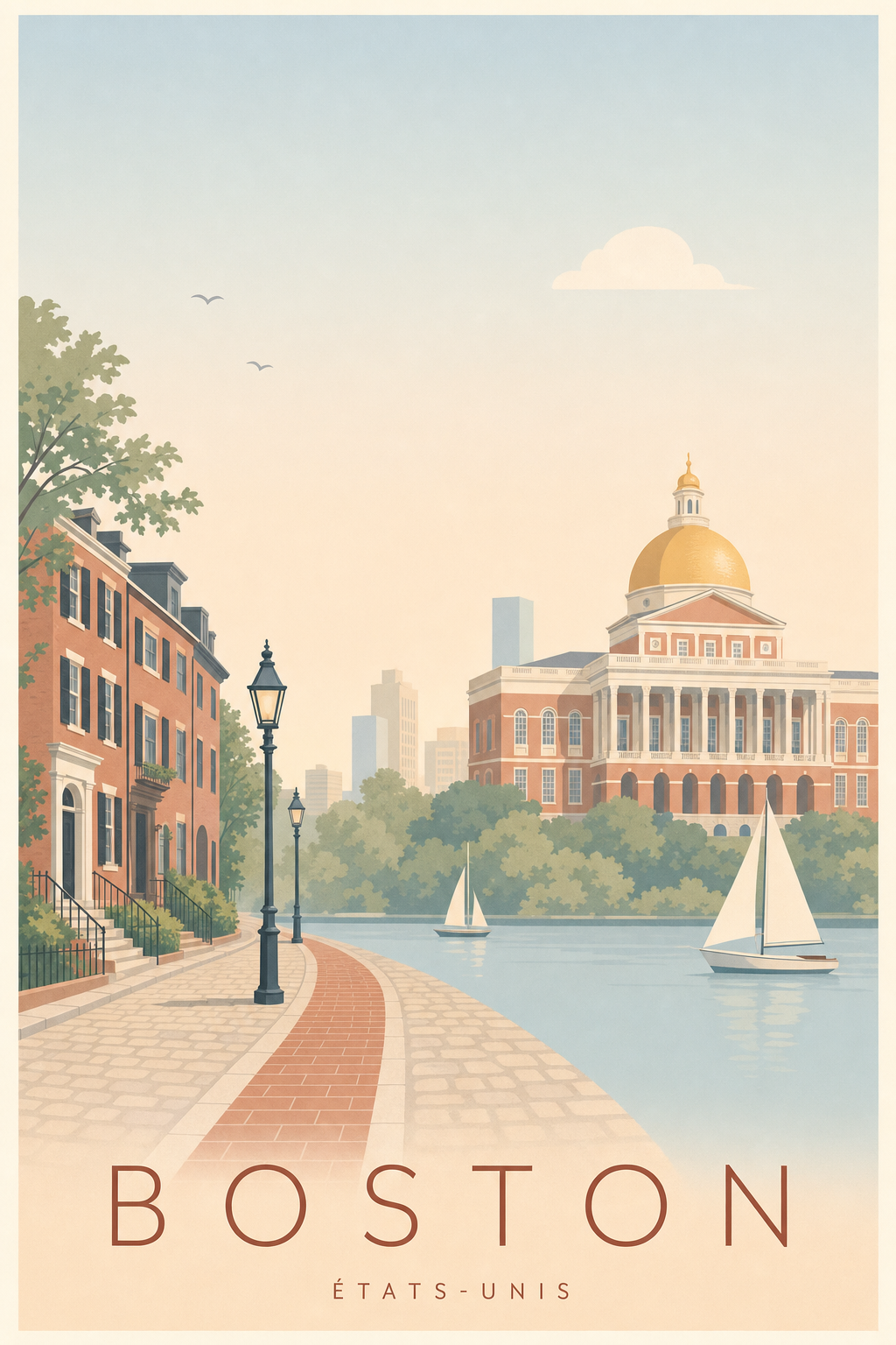 Affiche de Boston - Poster Calme