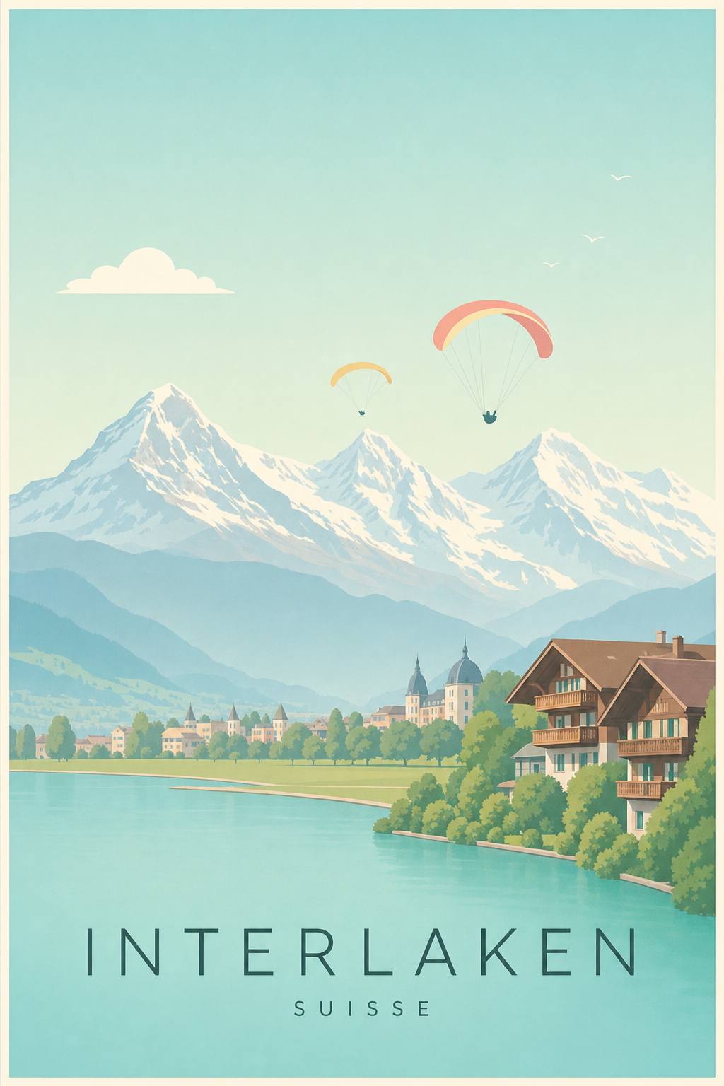 Affiche d'Interlaken - Poster Calme