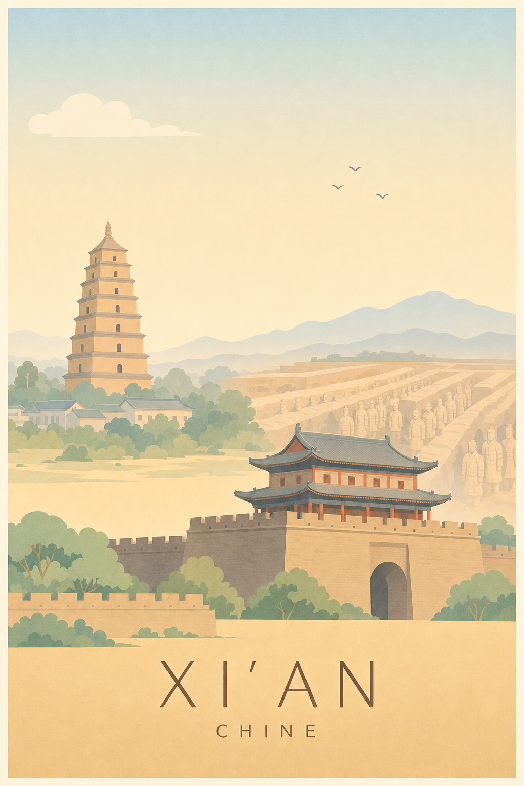 Affiche de Xi'an - Poster Calme