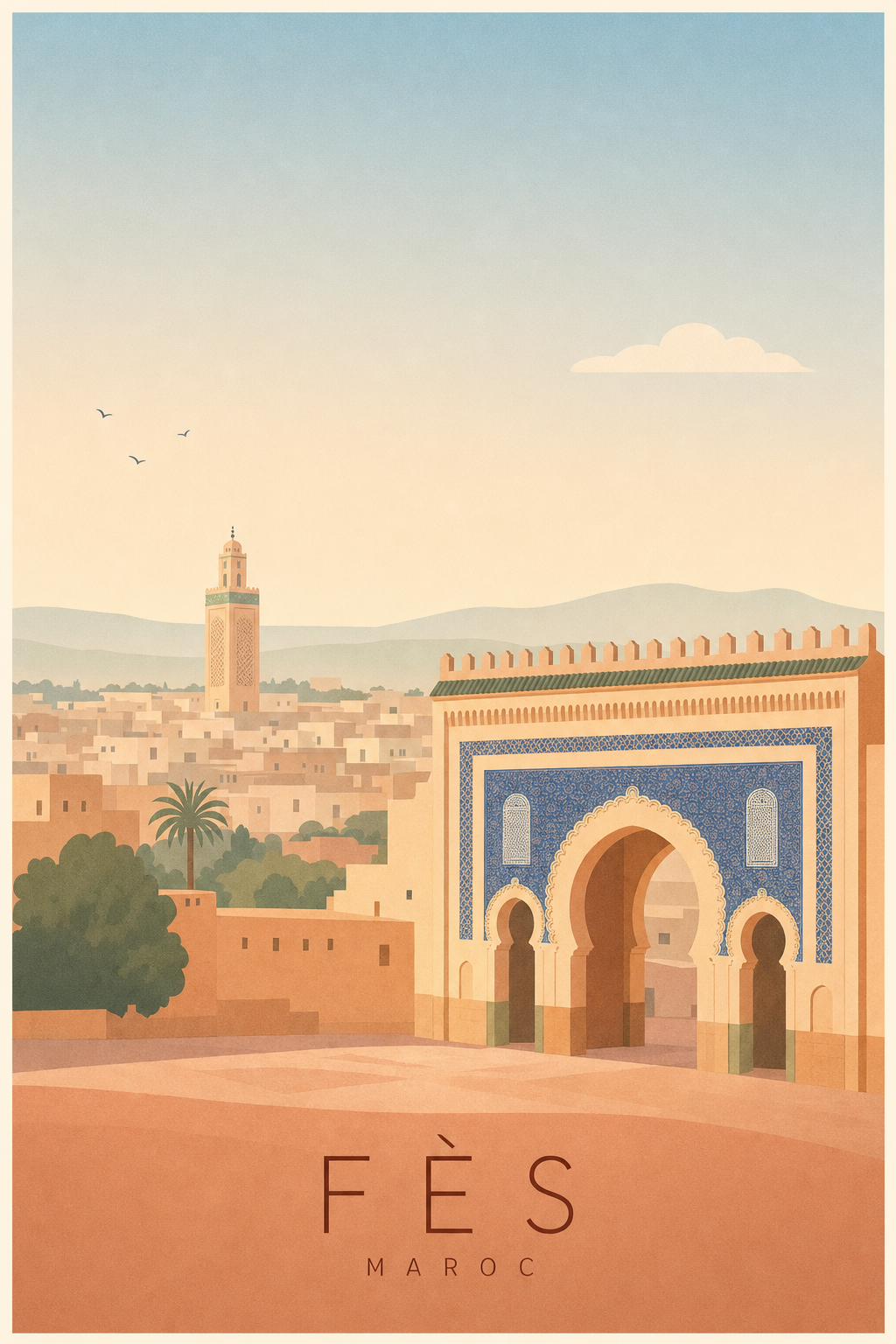 Affiche de Fès - Poster Calme