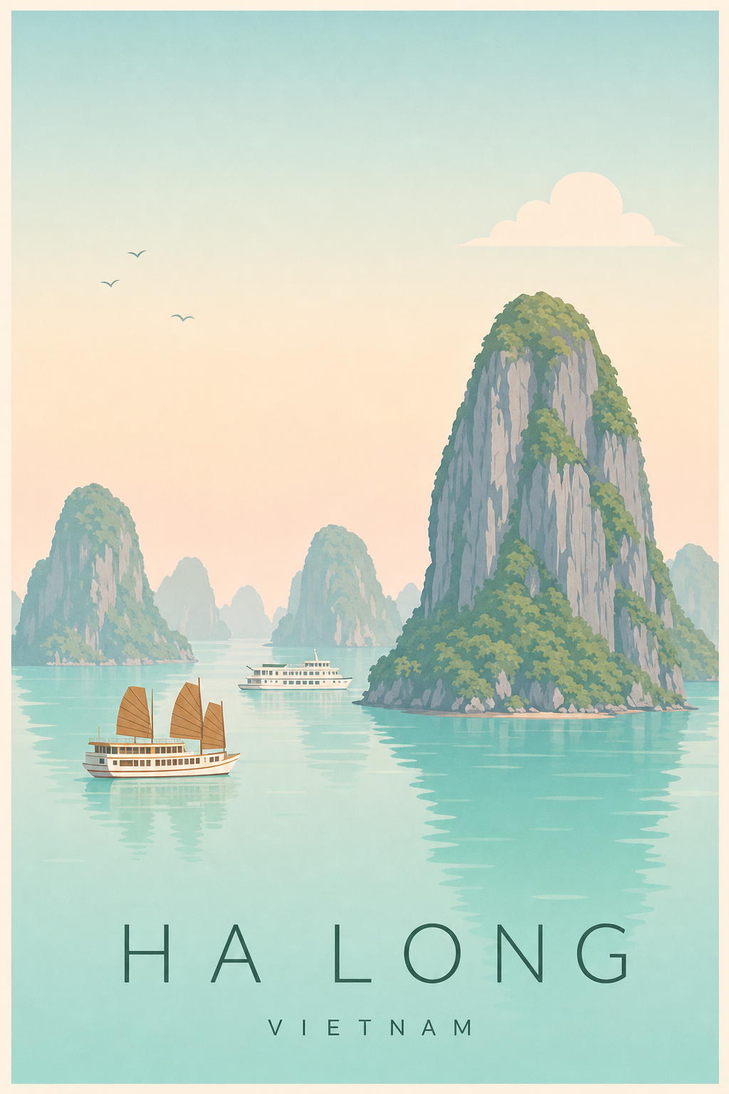 Affiche de Ha Long - Poster Calme