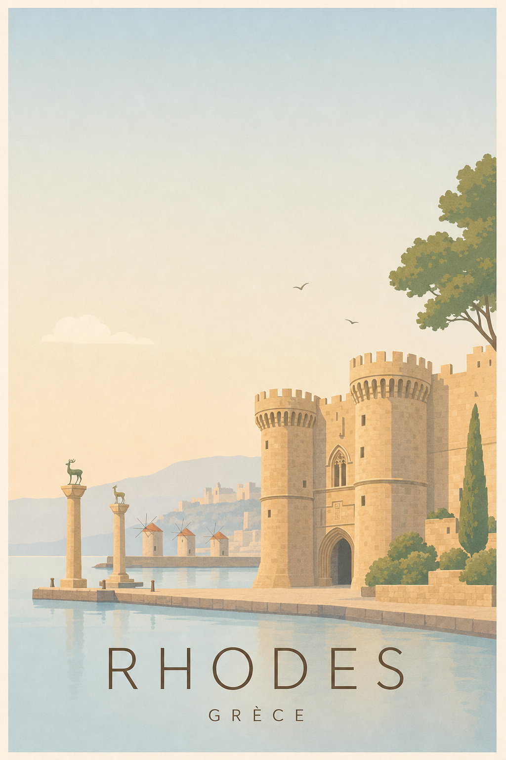 Affiche de Rhodes - Poster Calme