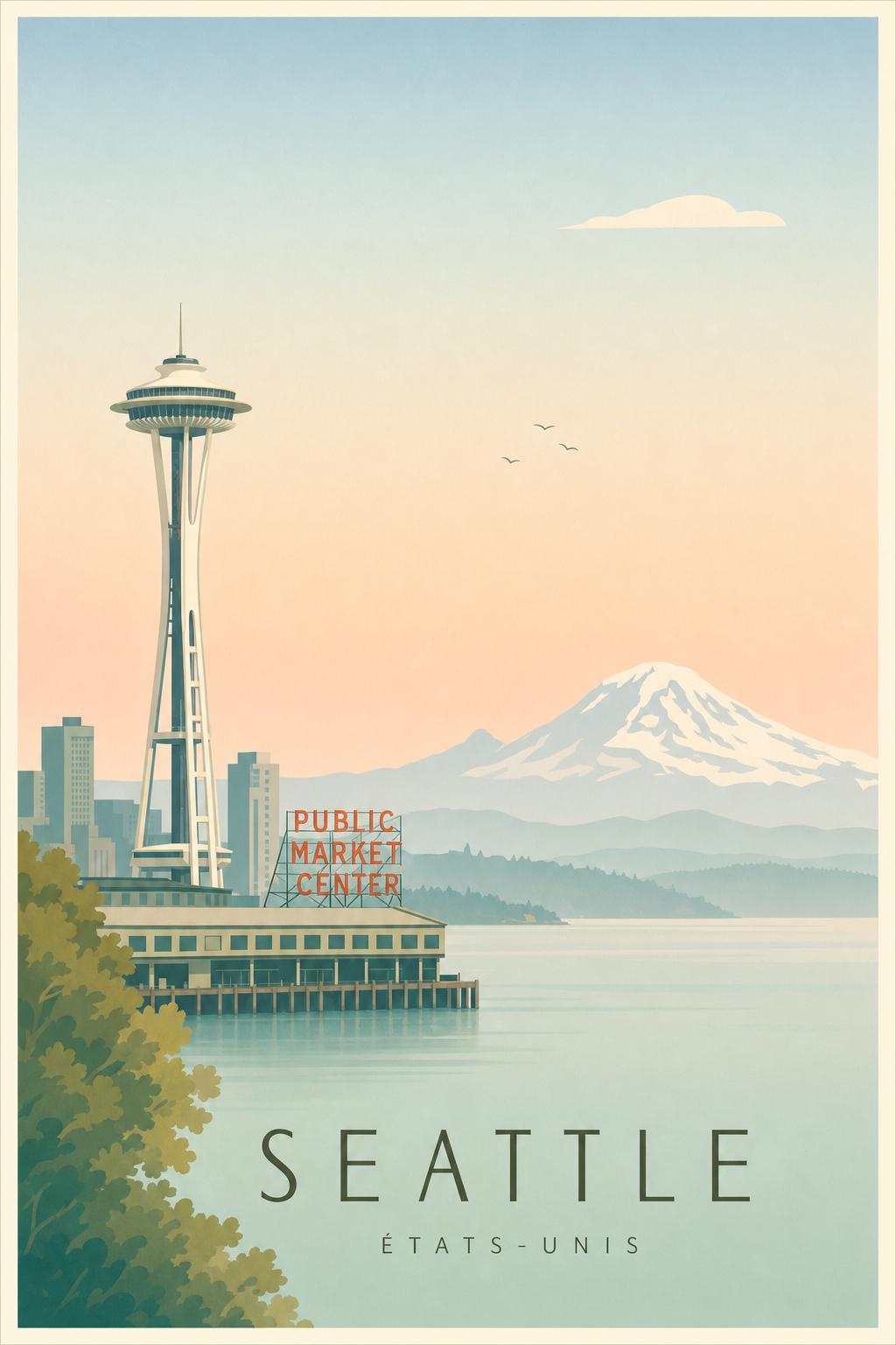 Affiche de Seattle - Poster Calme