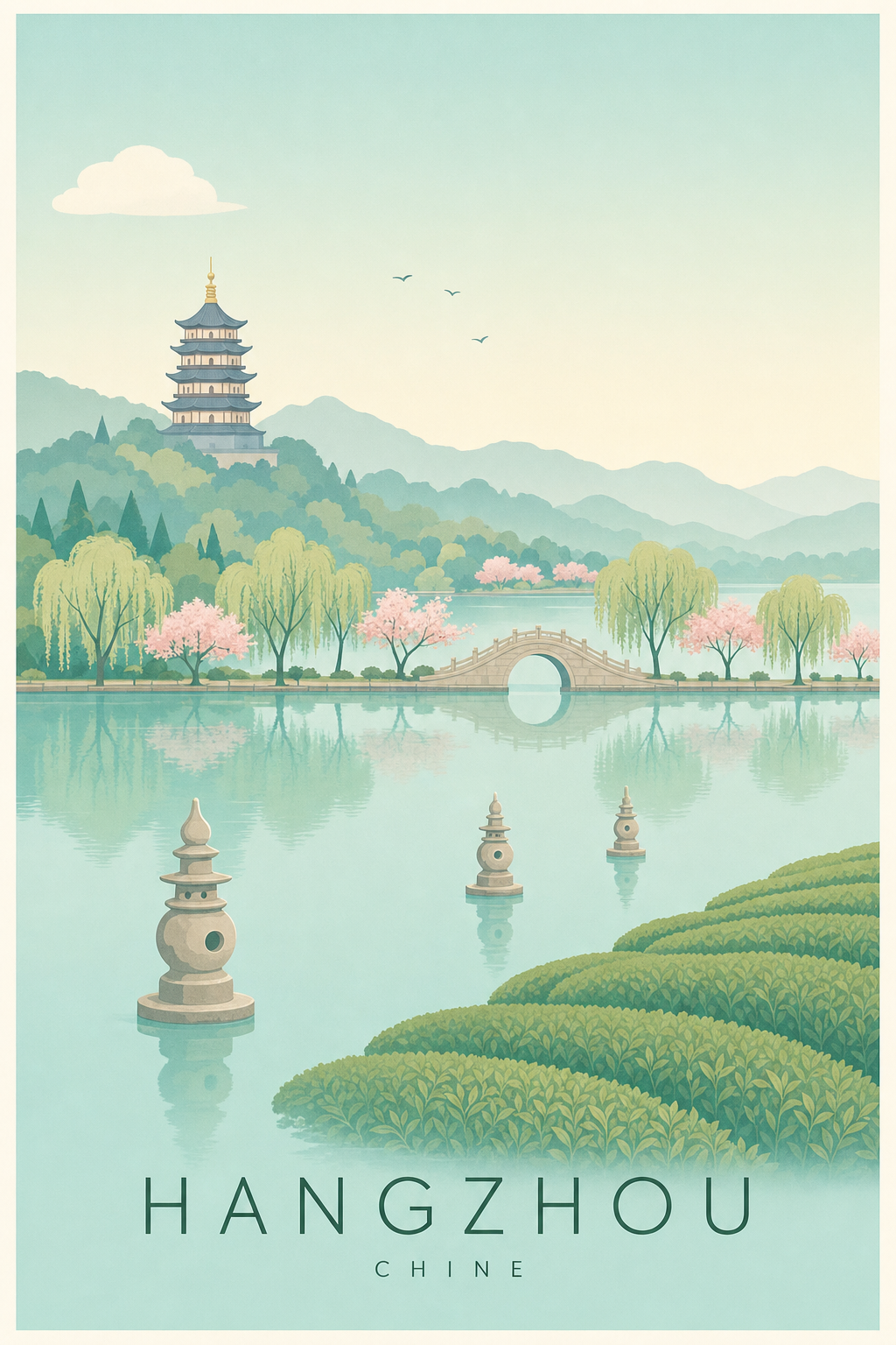 Affiche de Hangzhou - Poster Calme