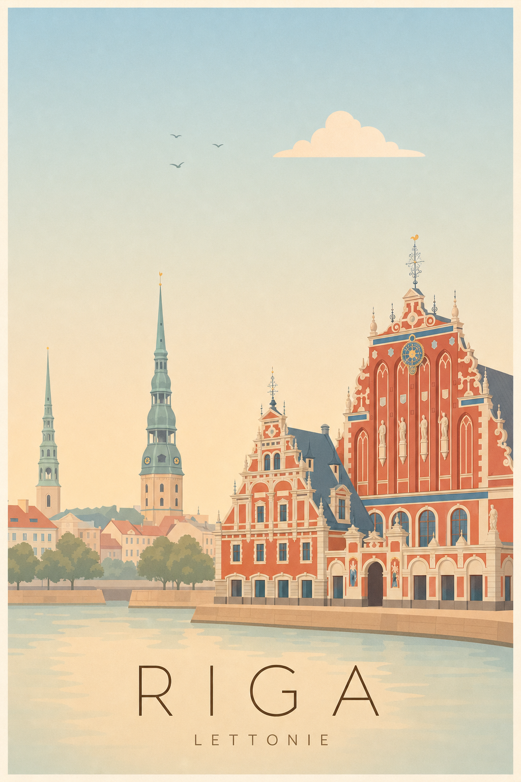 Affiche de Riga - Poster Calme