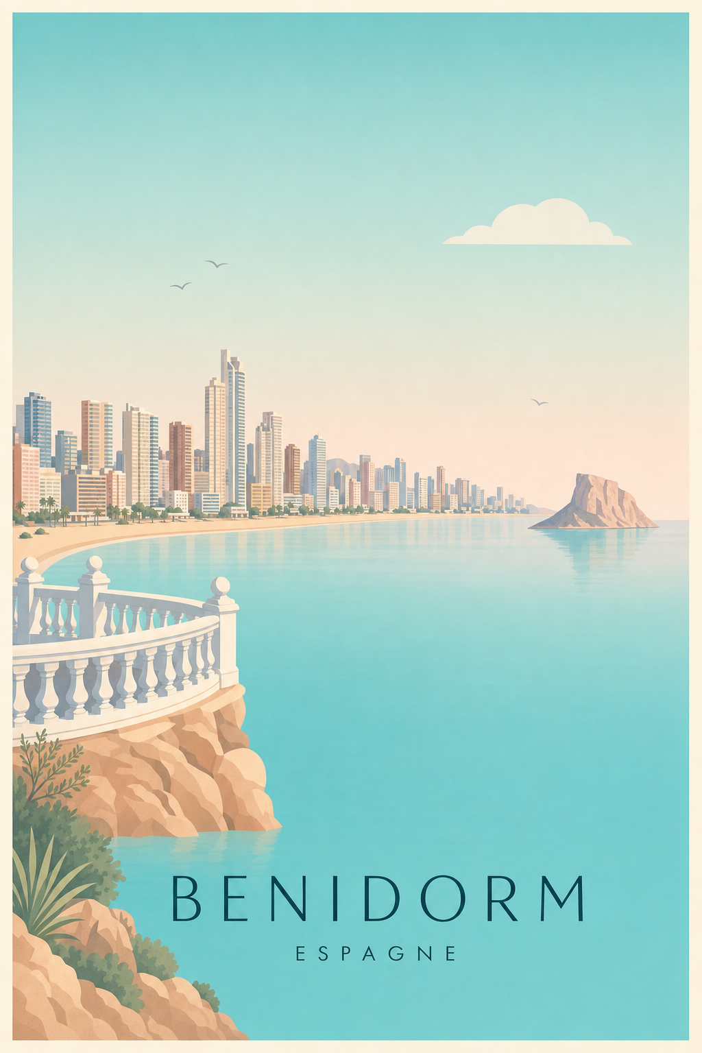 Affiche de Benidorm - Poster Calme