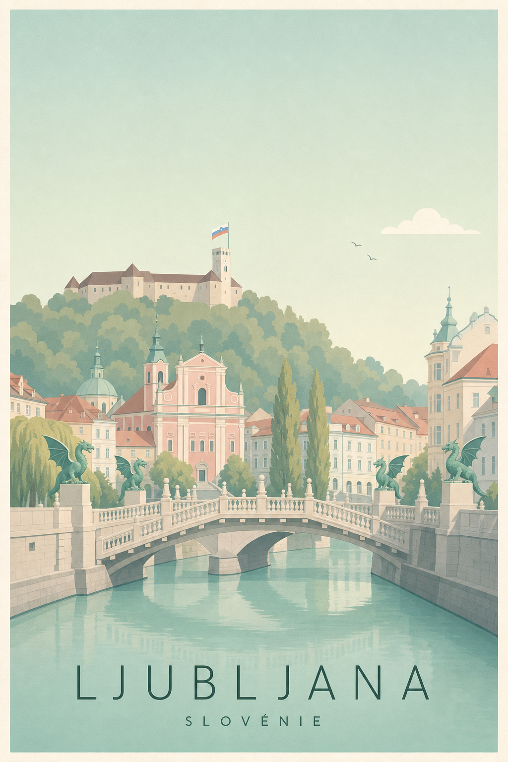 Affiche de Ljubljana - Poster Calme