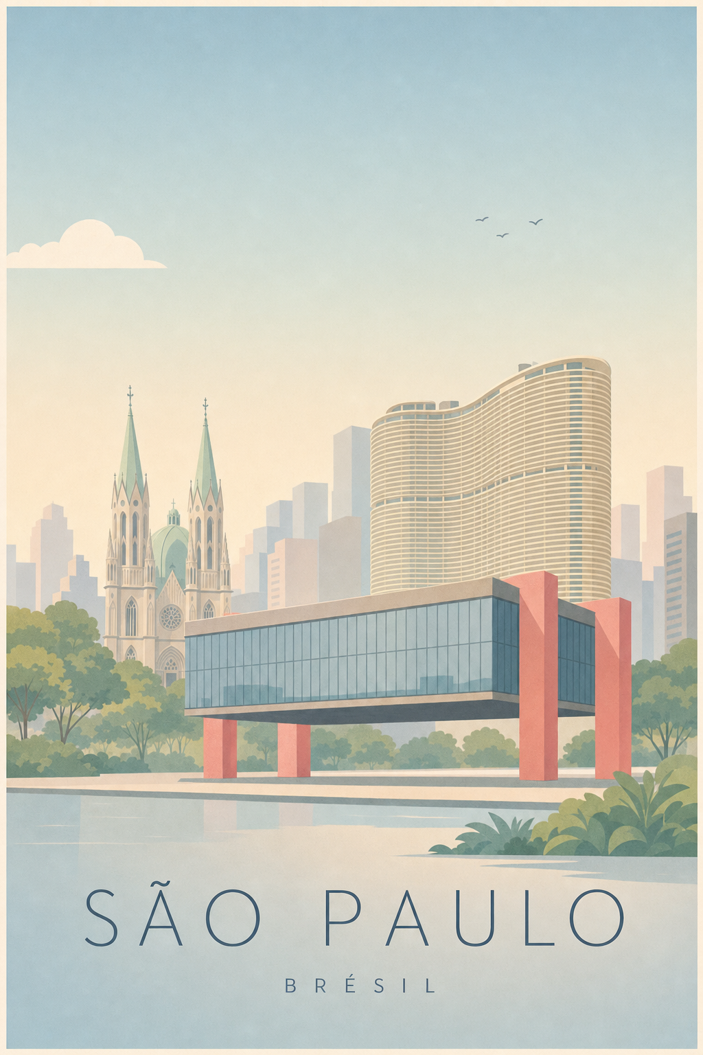 Affiche de São Paulo - Poster Calme