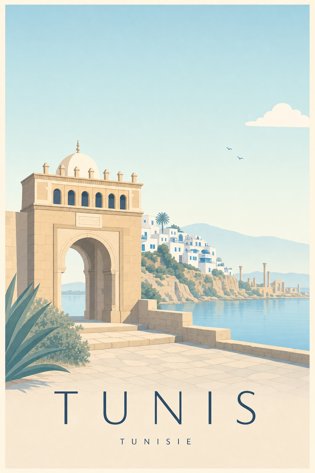 Affiche de Tunis - Poster Calme