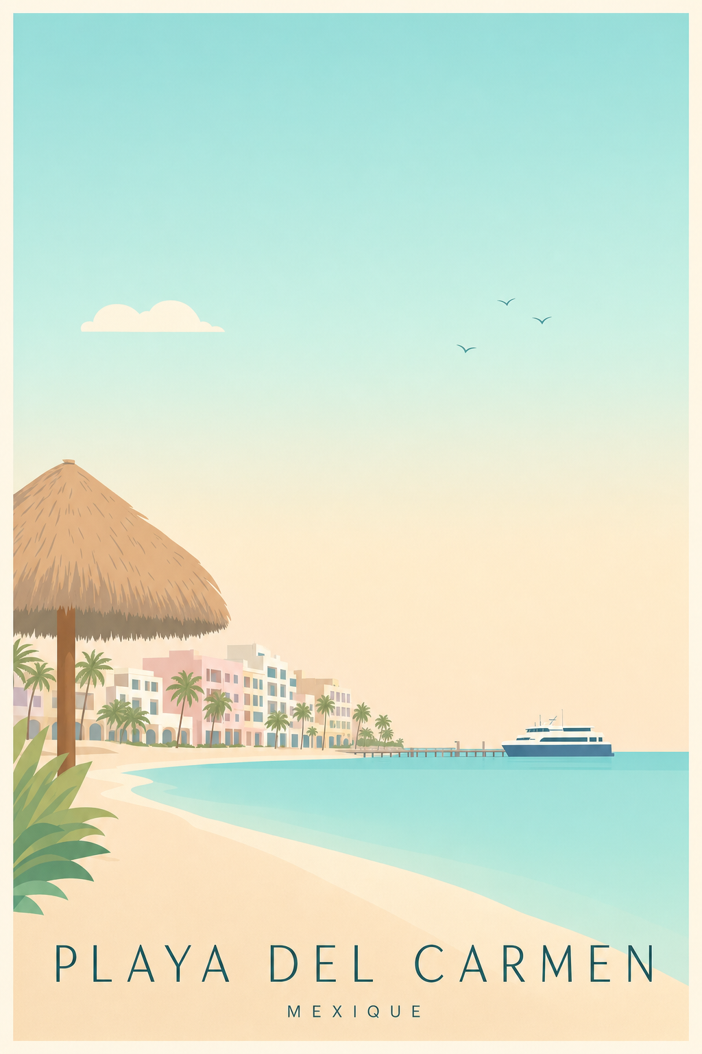 Affiche de Playa del Carmen - Poster Calme