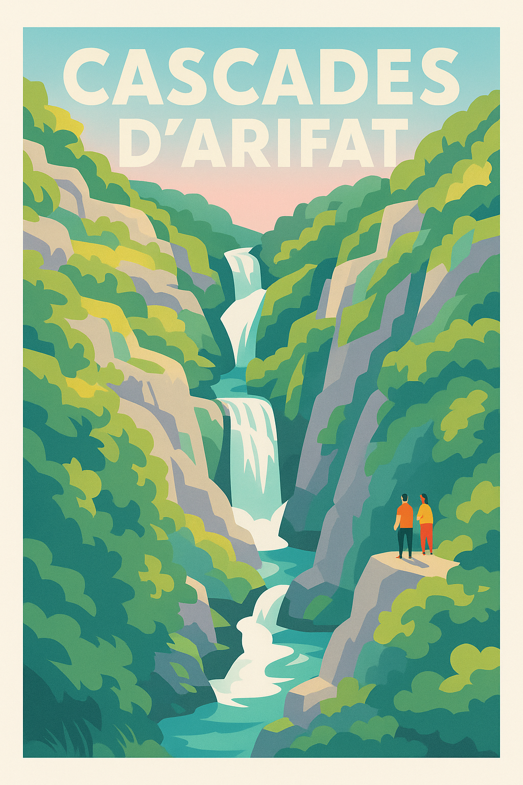 Affiche de Cascades d'Arifat - La majesté sauvage du Tarn au cœur de votre déco