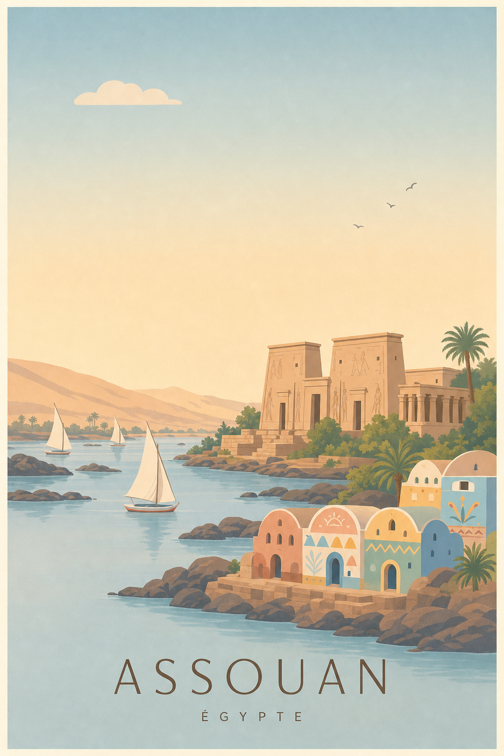 Affiche d'Assouan - Poster Calme