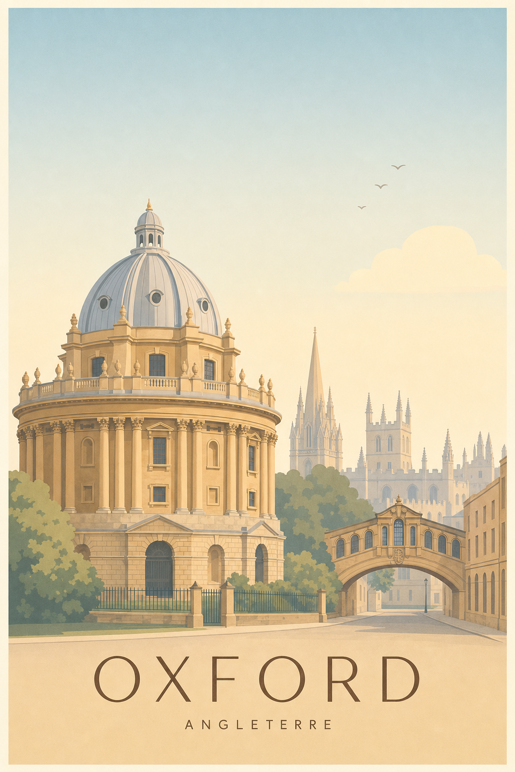 Affiche d'Oxford - Poster Calme