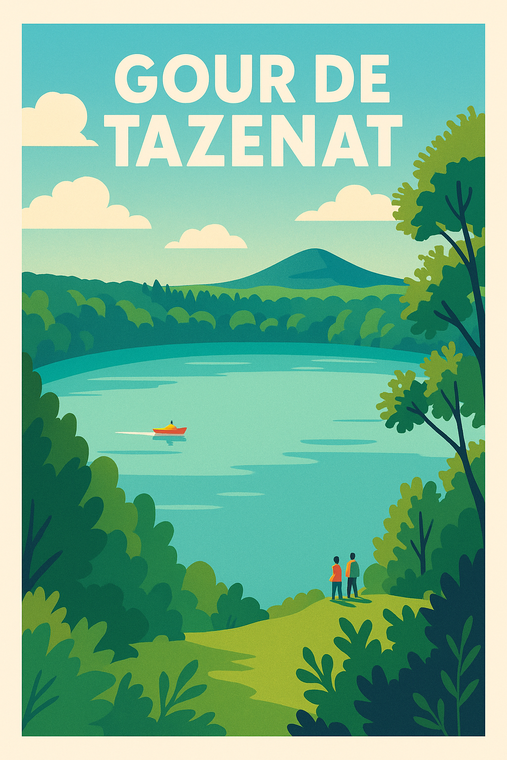 Affiche de Gour de Tazenat - L'écrin de nature au cœur des volcans