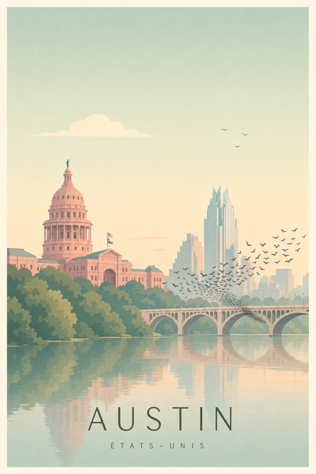 Affiche d'Austin - Poster Calme