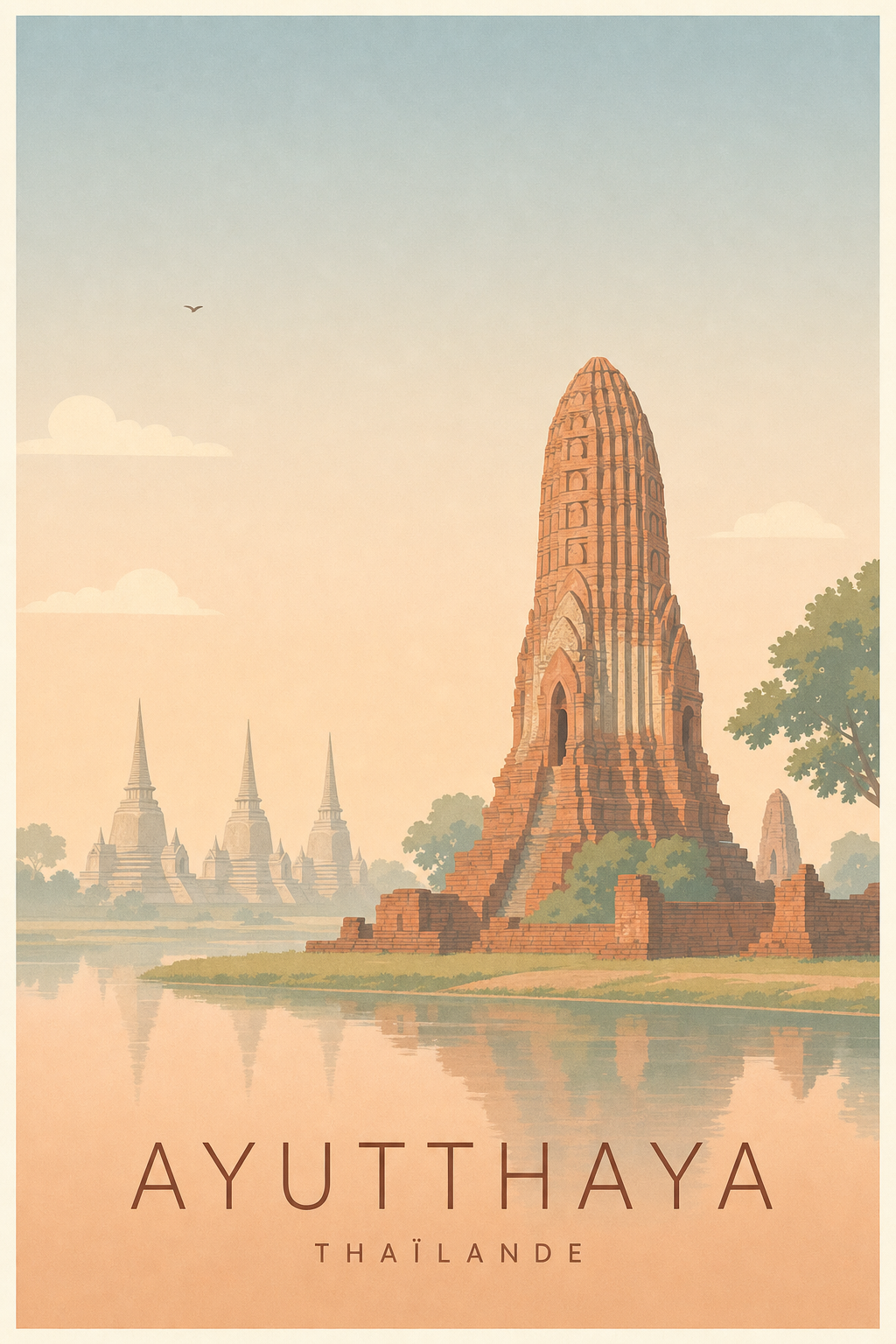 Affiche d'Ayutthaya - Poster Calme