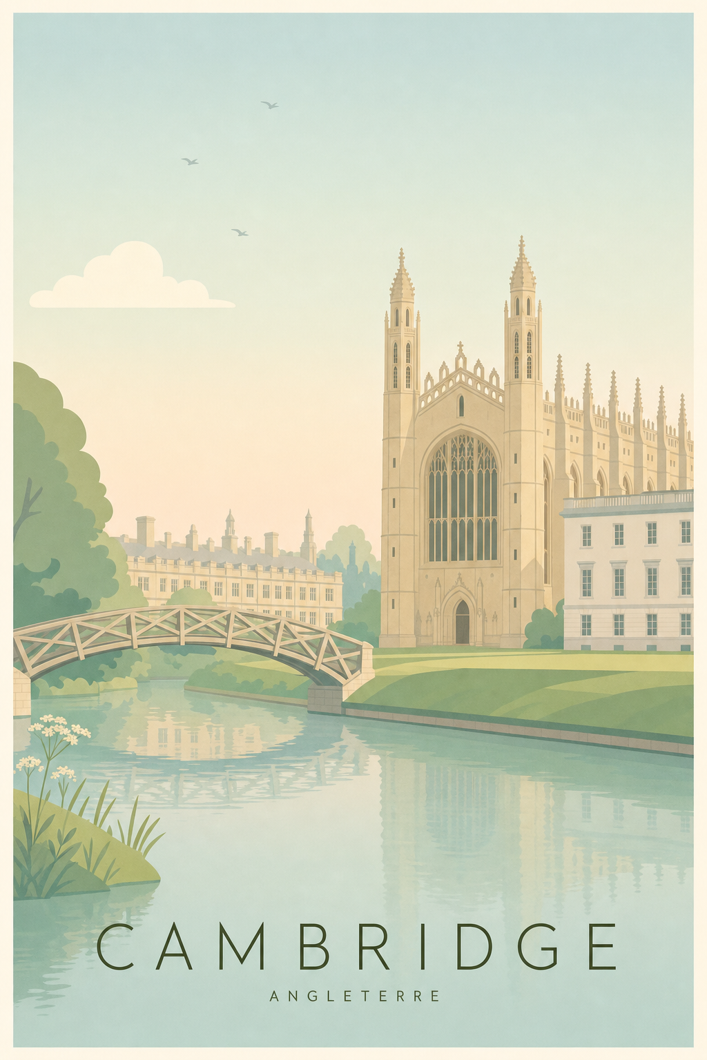 Affiche de Cambridge - Poster Calme
