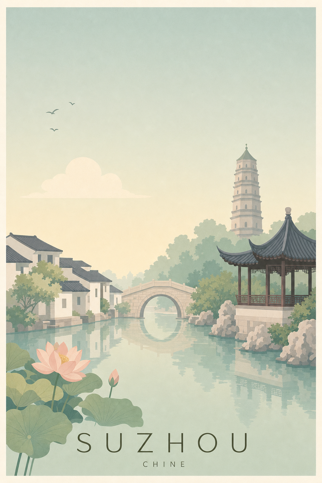 Affiche de Suzhou - Poster Calme