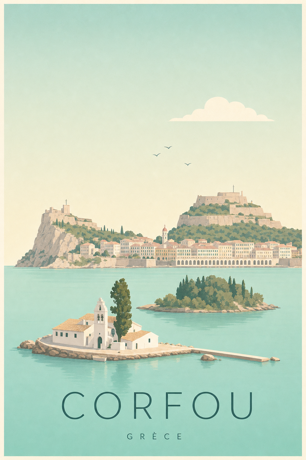 Affiche de Corfou - Poster Calme