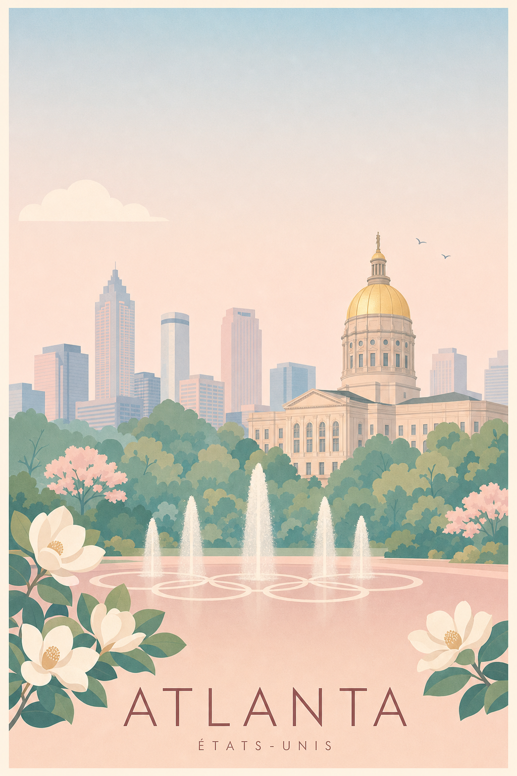 Affiche d'Atlanta - Poster Calme