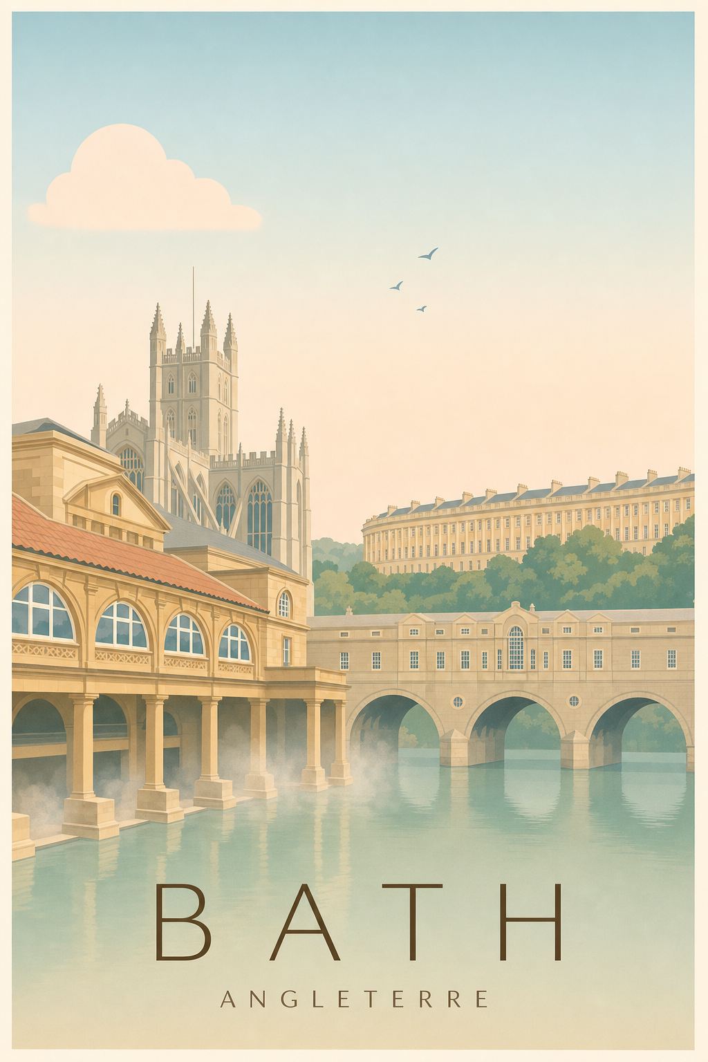 Affiche de Bath - Poster Calme