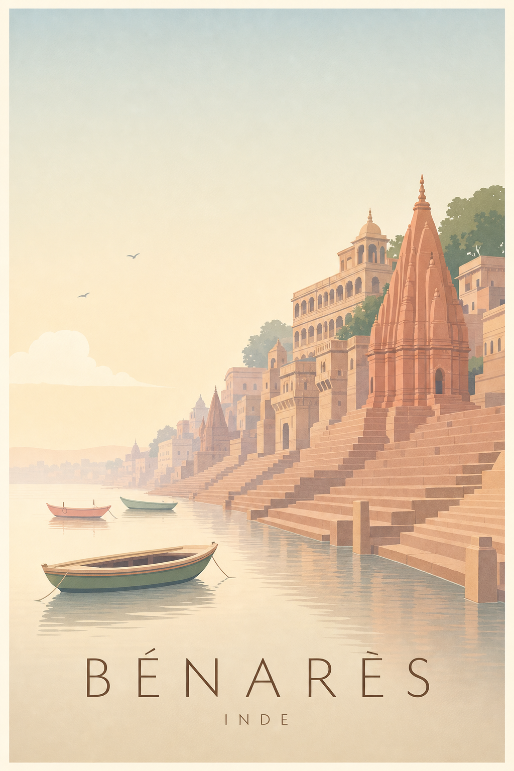 Affiche de Bénarès - Poster Calme