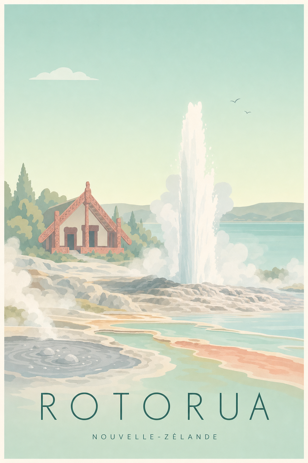 Affiche de Rotorua - Poster Calme