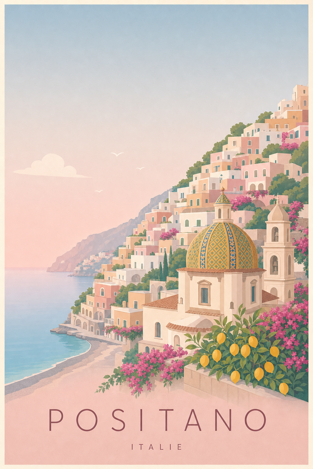 Affiche de Positano - Poster Calme