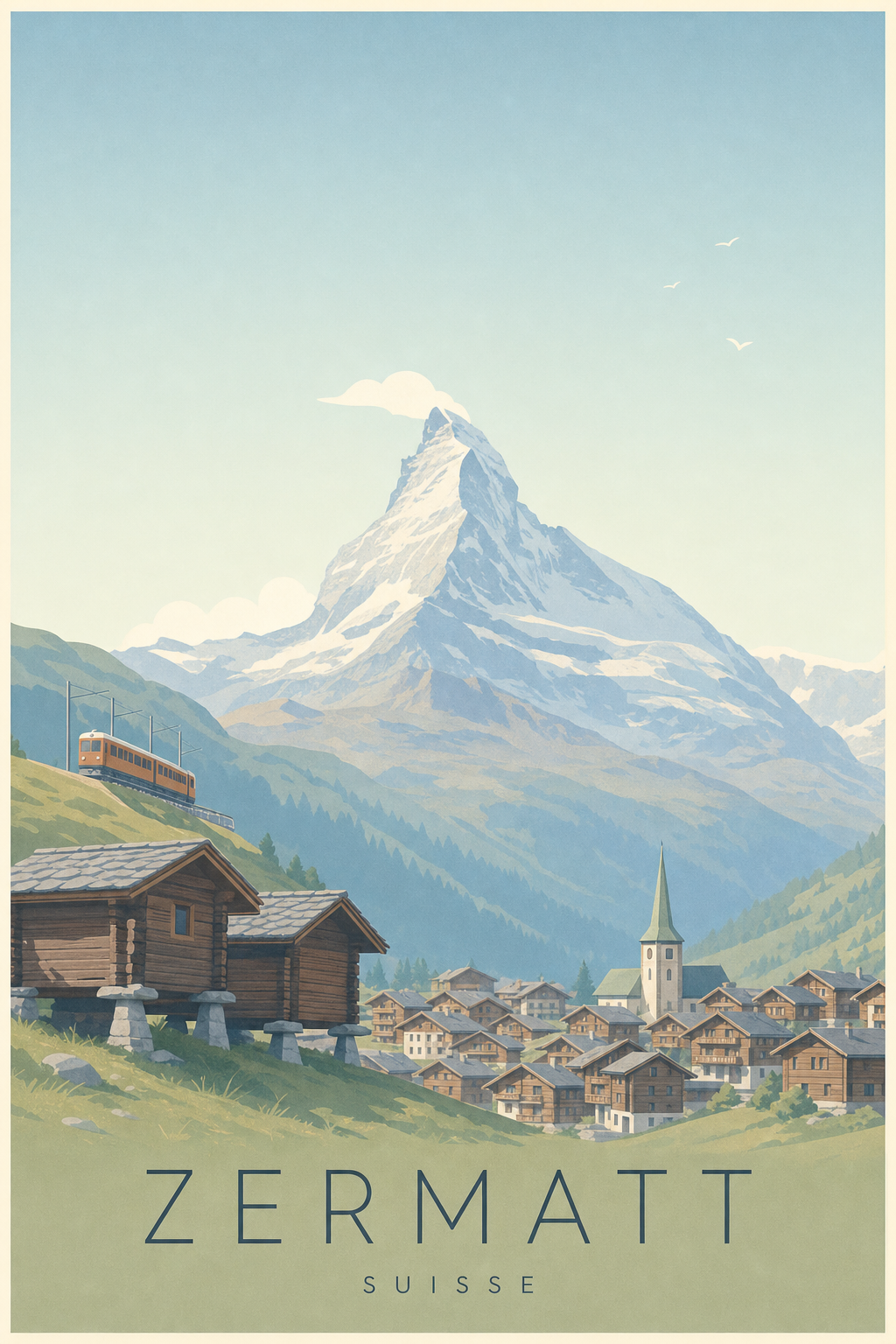 Affiche de Zermatt - Poster Calme