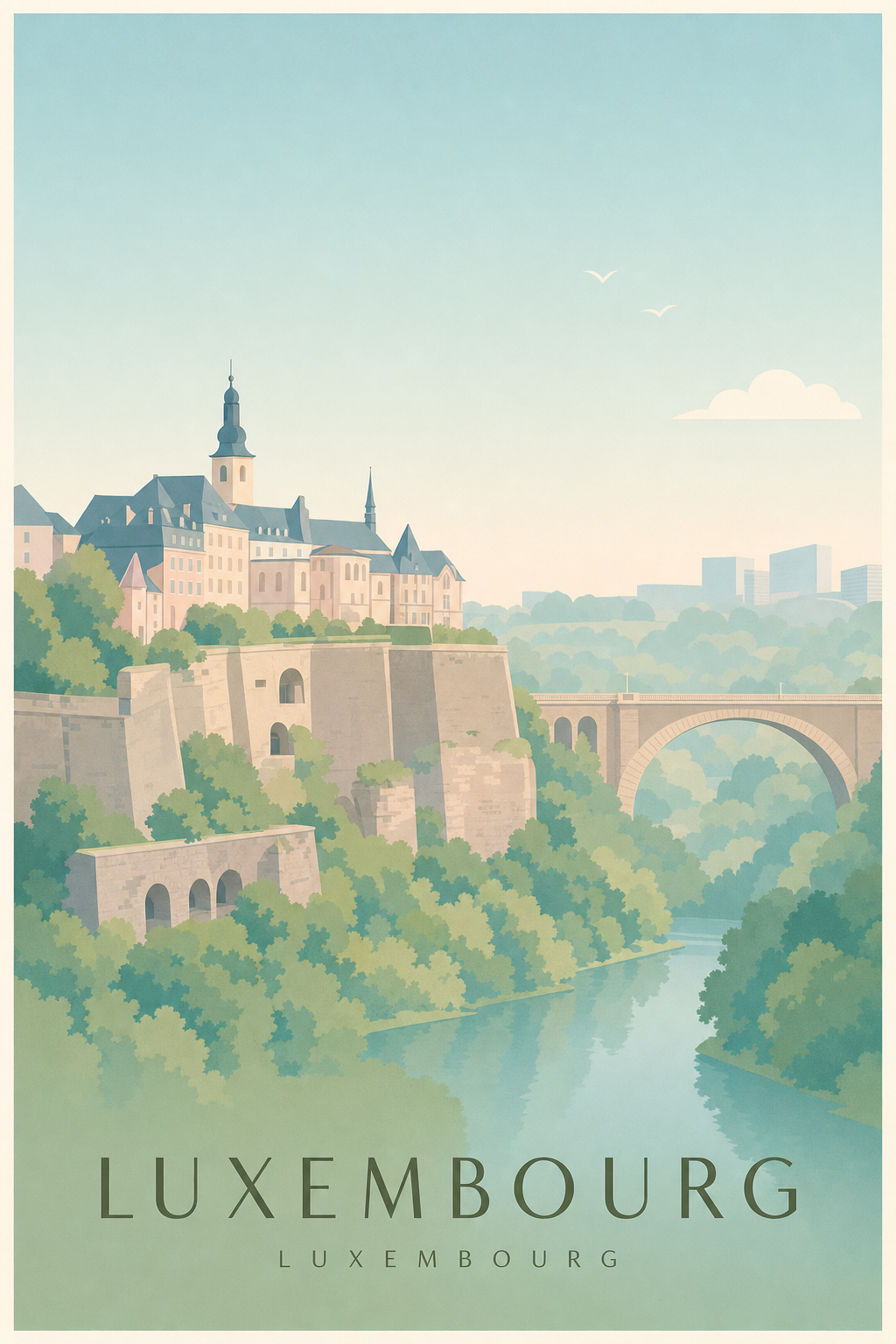 Affiche de Luxembourg - Poster Calme