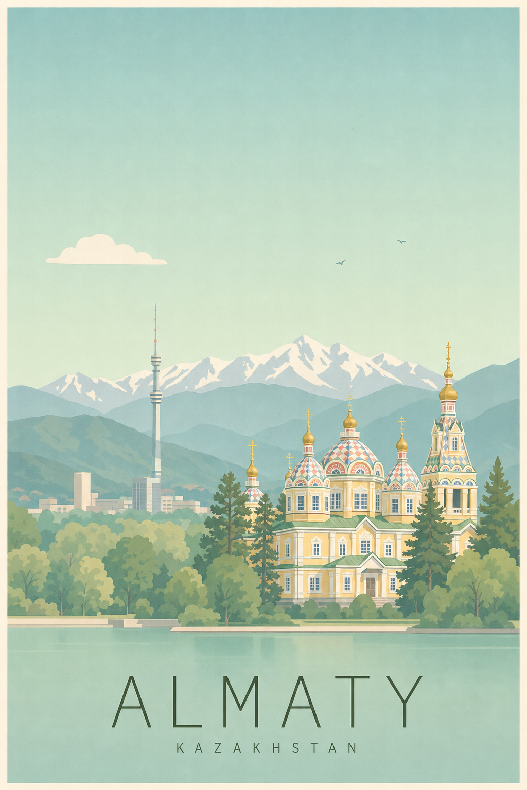 Affiche d'Almaty - Poster Calme