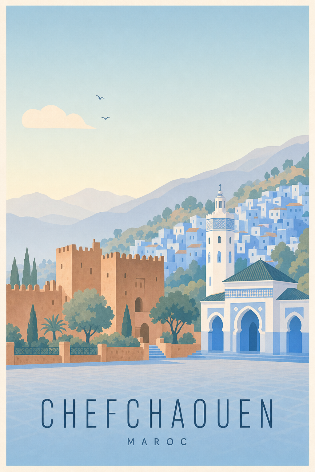Affiche de Chefchaouen - Poster Calme