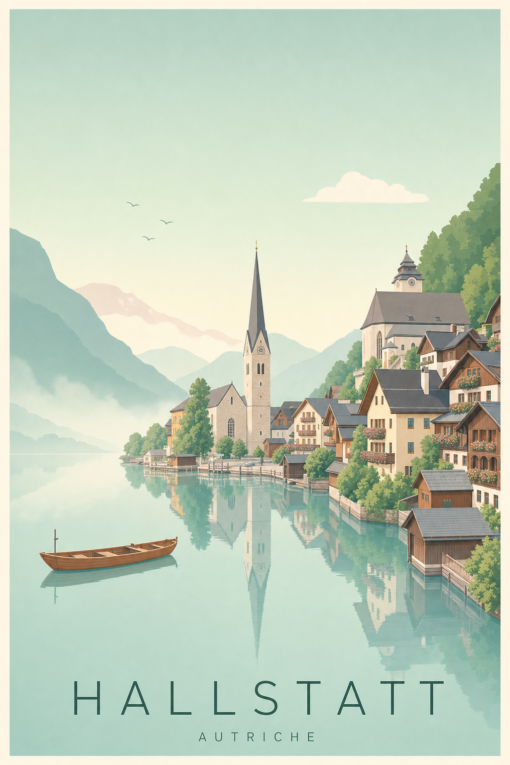 Affiche de Hallstatt - Poster Calme
