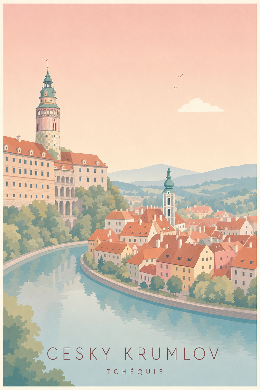 Affiche de Cesky Krumlov - Poster Calme