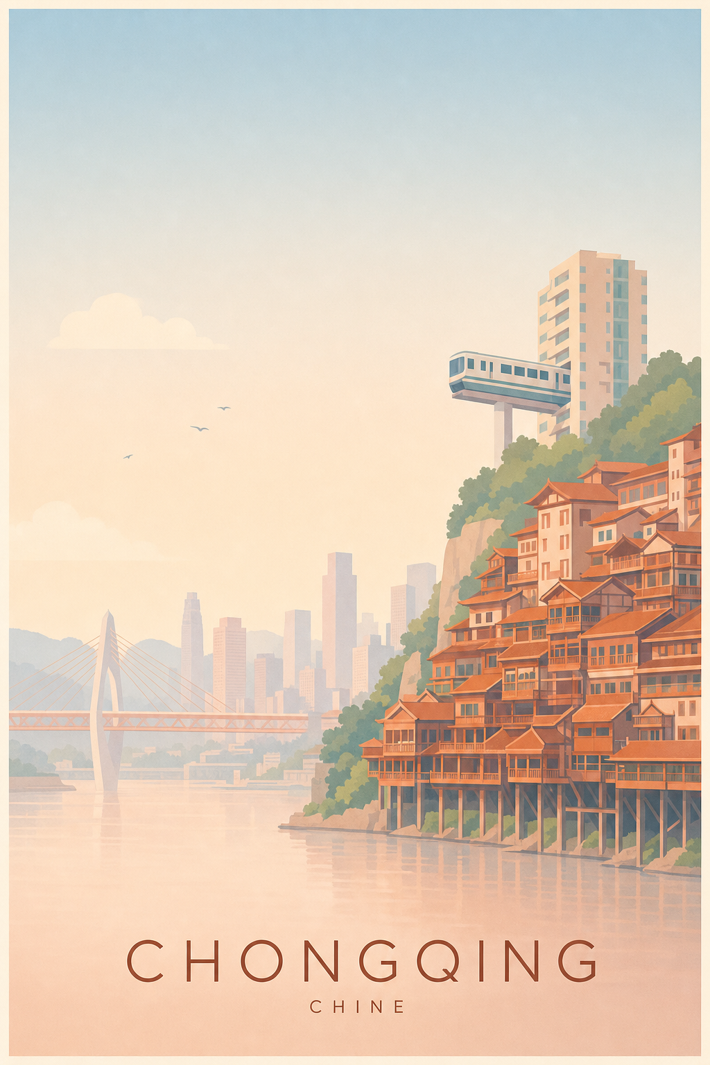 Affiche de Chongqing - Poster Calme
