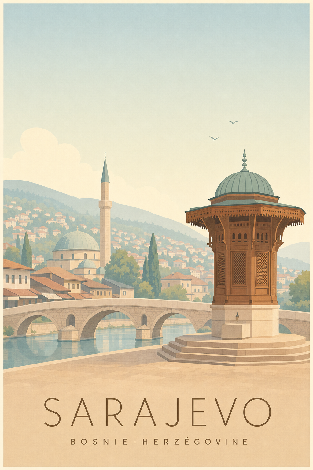 Affiche de Sarajevo - Poster Calme